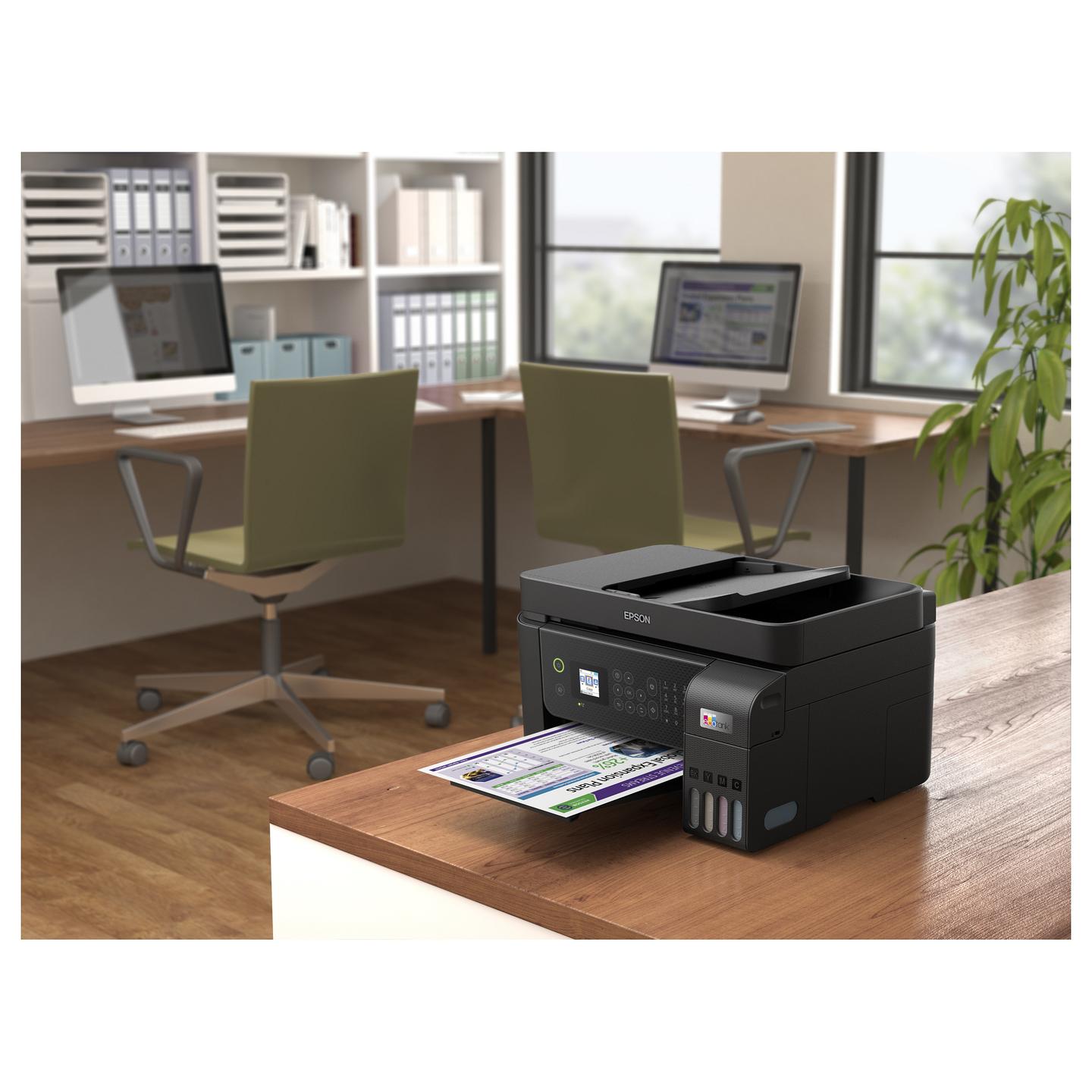 Printer Multifunksional me Ngjyra Epson EcoTank ET-4800 / A4 / Inkjet / 5760 × 1440 DPI / 15 ppm / ADF / Fax / Wi-Fi / Ethernet / USB - Zezë - 12