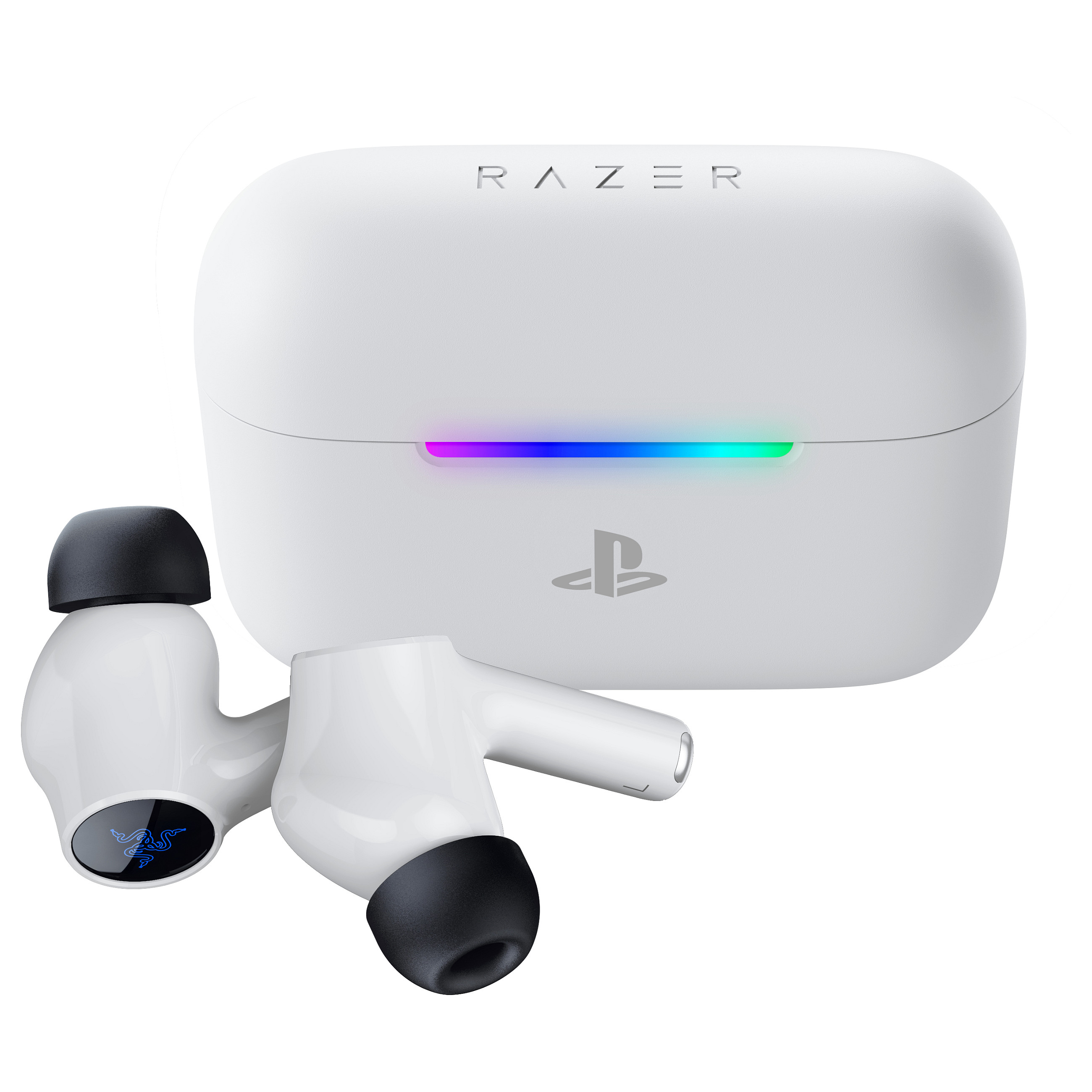 Kufje Gaming Razer Hammerhead V3 X HyperSpeed / PlayStation / Pa Kabllo / Bluetooth 5.3 - Bardhë