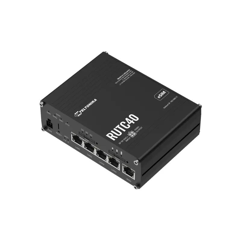 Ruter Industrial Teltonika RUTC40, 4G LTE Cat 4, Wi-Fi 6, Dual-Band, 5× Gigabit Ethernet - Zezë