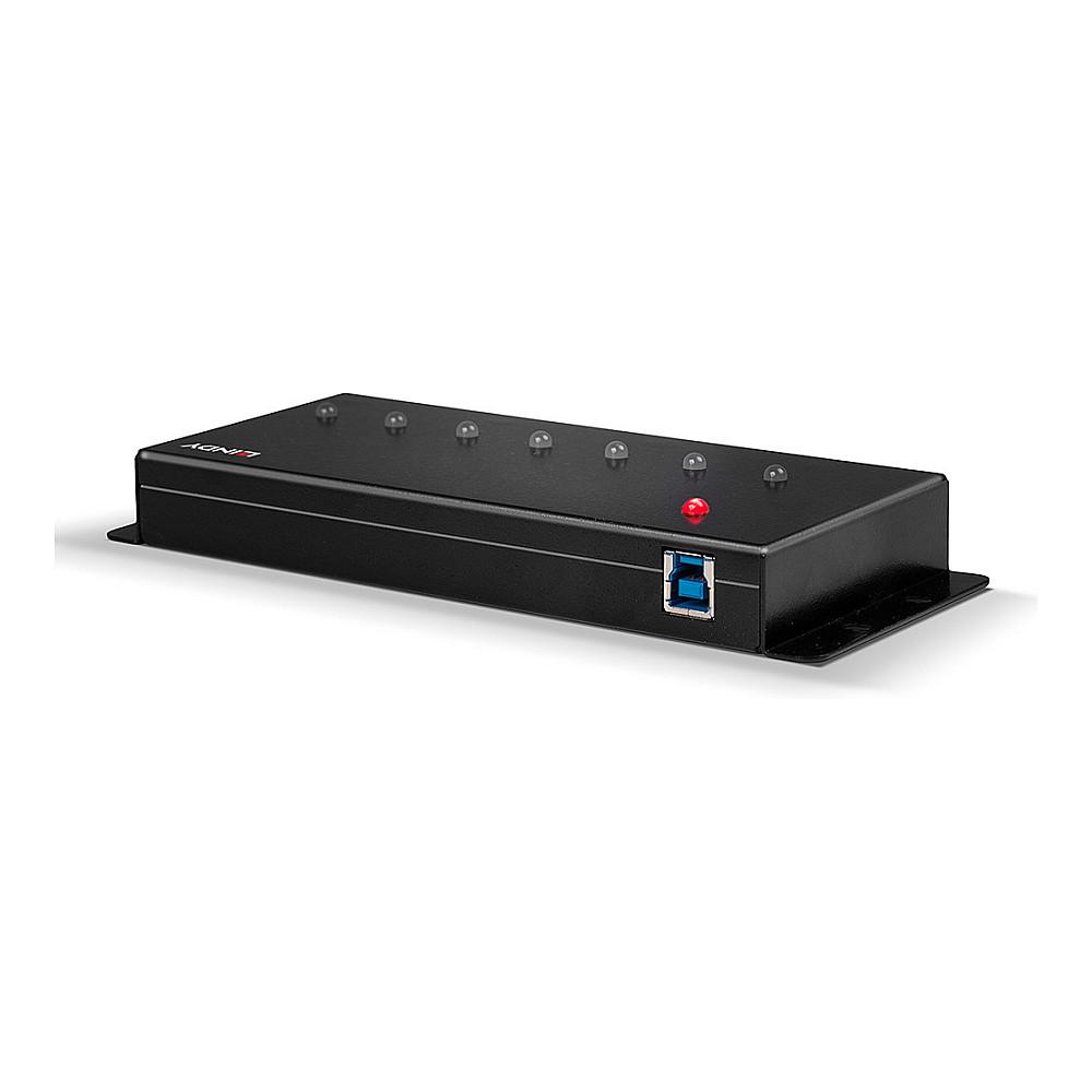 Hub USB Lindy 43128, USB 3.0, 7 Porta, 5 Gbit/s - Zezë - 2