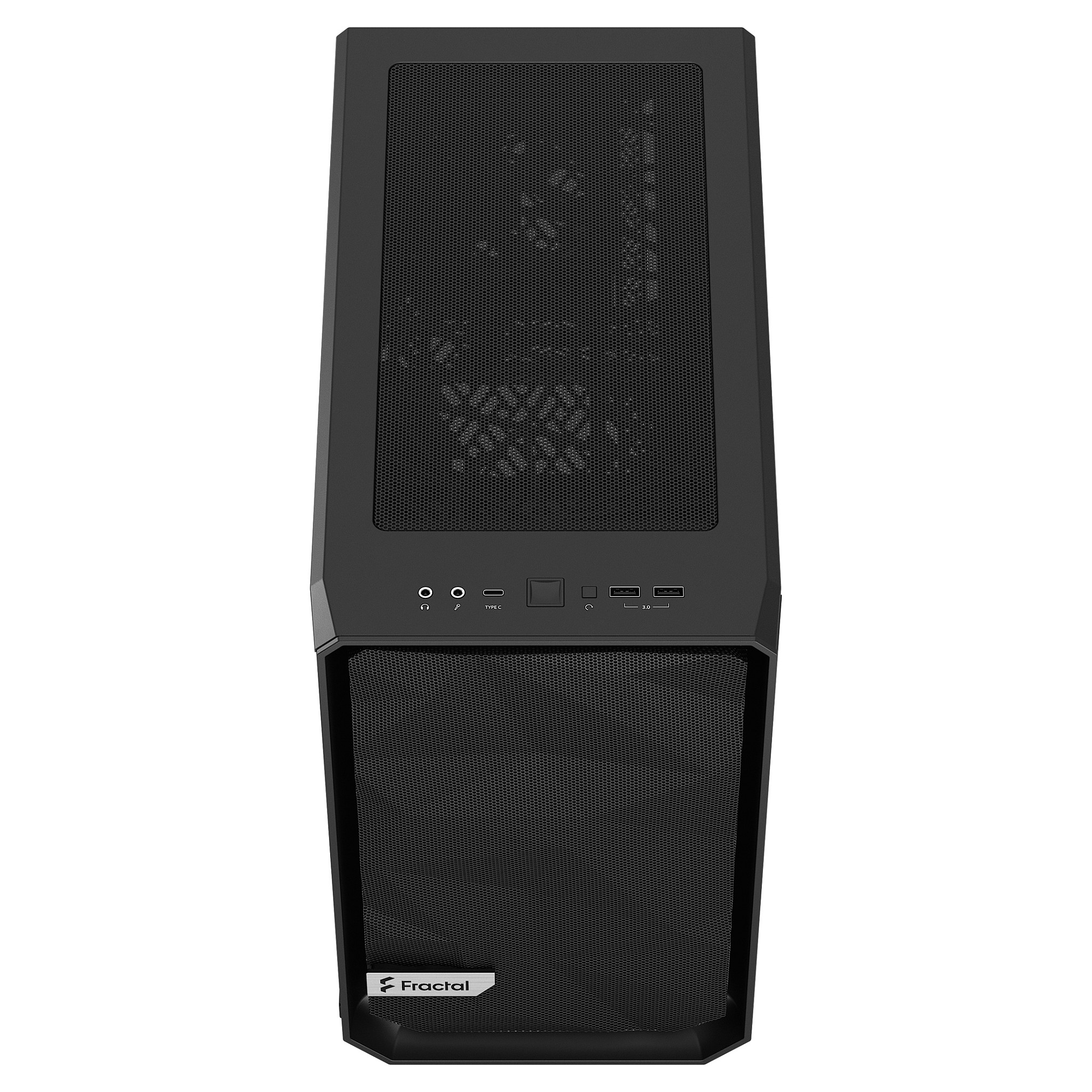 Kasë PC Fractal Design Meshify 2 Nano / Mini Tower / Mini-ITX + Mini-DTX / 1x 140mm + 1x 120mm Fan / Tempered Glass - Zezë - 9
