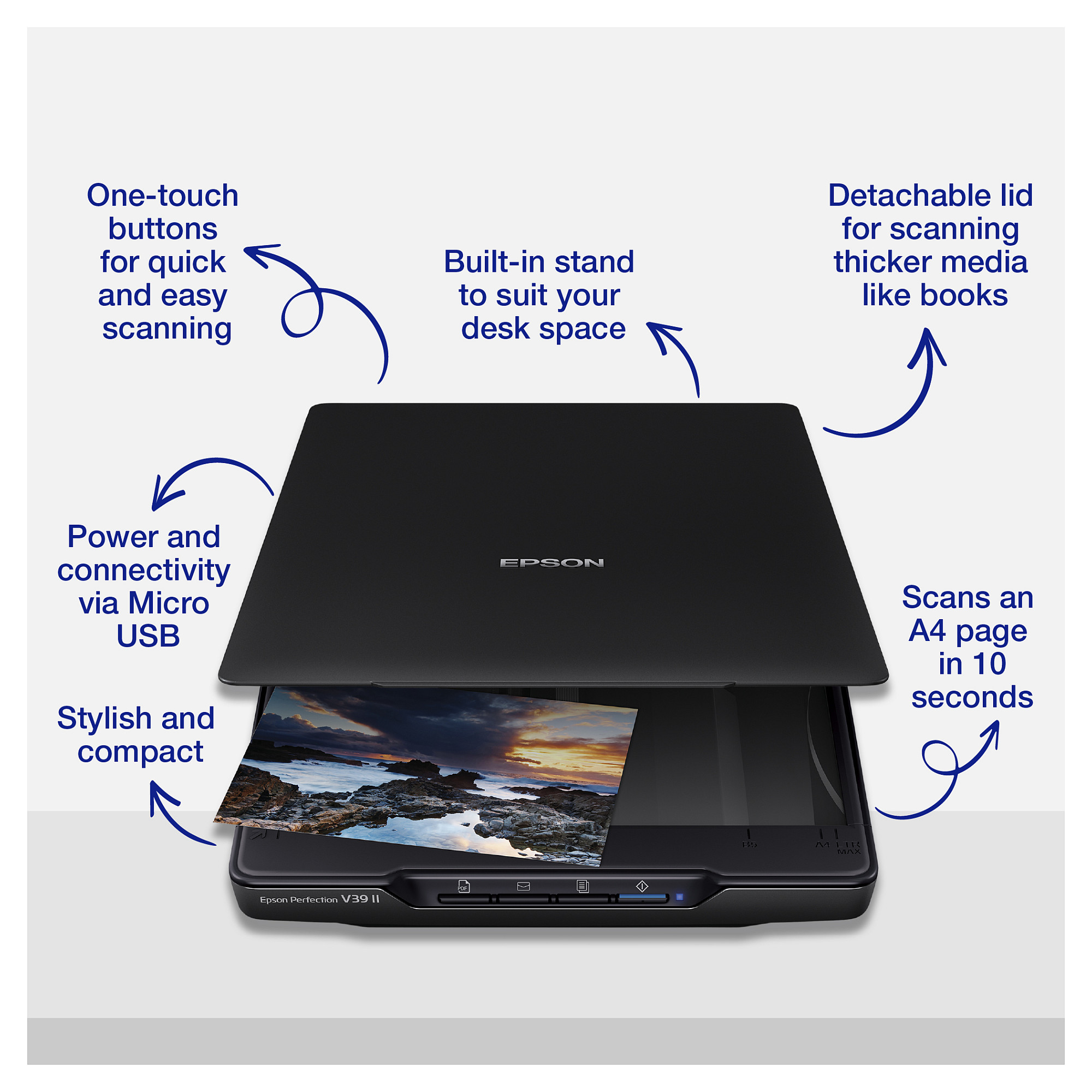 Skaner EPSON Perfection V39II / A4 / Flatbed / USB - 9