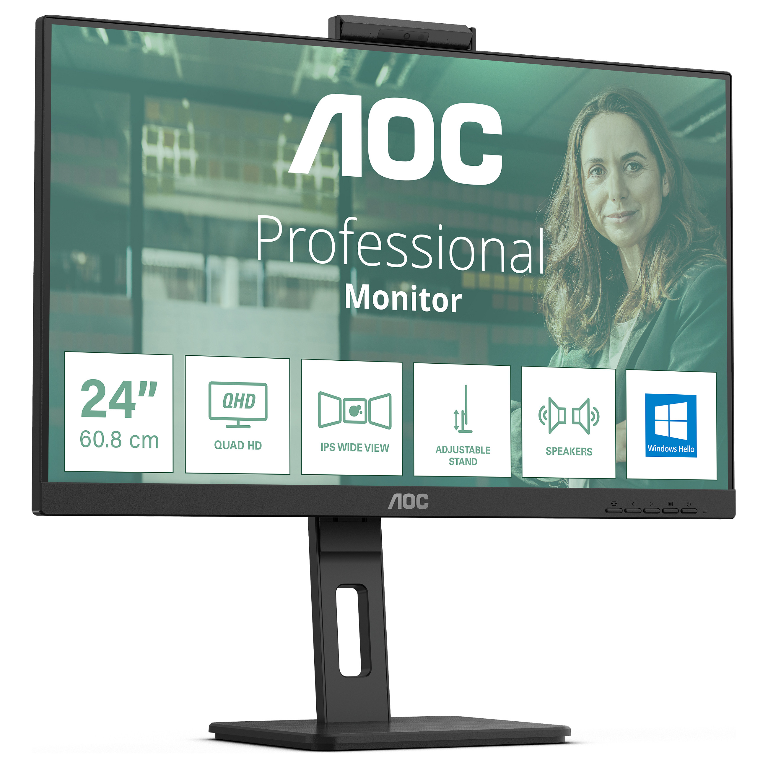 Monitor AOC Pro-line 24P3CW / 24" / 1920x1080 / 75Hz / 4ms / IPS / i zi - 2