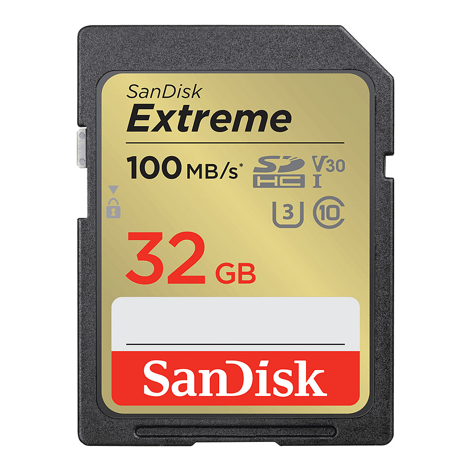 Kartë Memorie SD SanDisk Extreme / 32GB / SDHC / UHS-I / U1 / Class 10 / 100MB/s / 60MB/s - Zezë