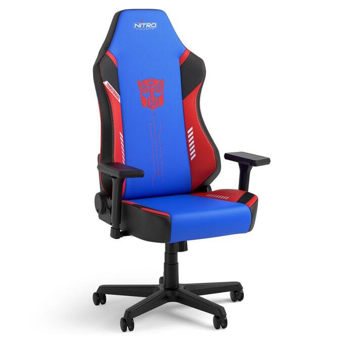 Karrige Gaming Nitro Concepts X1000 / Transformers Optimus Prime Edition / 3D Armrests / Gas Lift Class 4 / Deri 135 kg / NC-X1000-TOE - Blu/Kuqe - 2