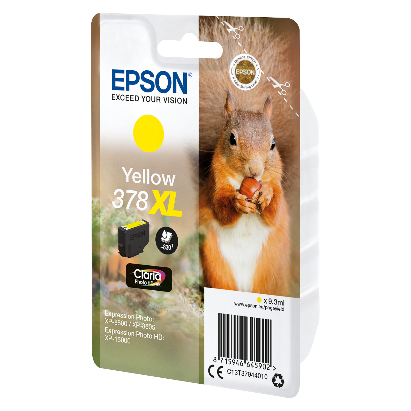 INK Epson 378XL C13T37944010 / deri 830 faqe – Verdhë - 2