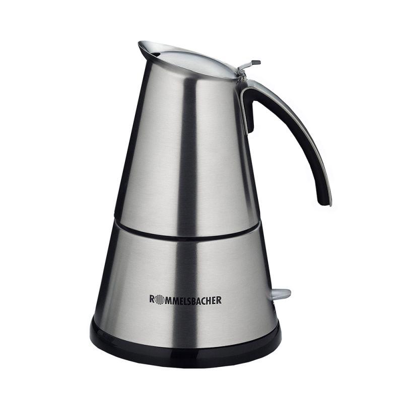 Makinë Elektrike për Espresso ROMMELSBACHER EKO 364/E, 365W, 2–4 Filxhanë, 250ml, Çelik Inox – Argjend
