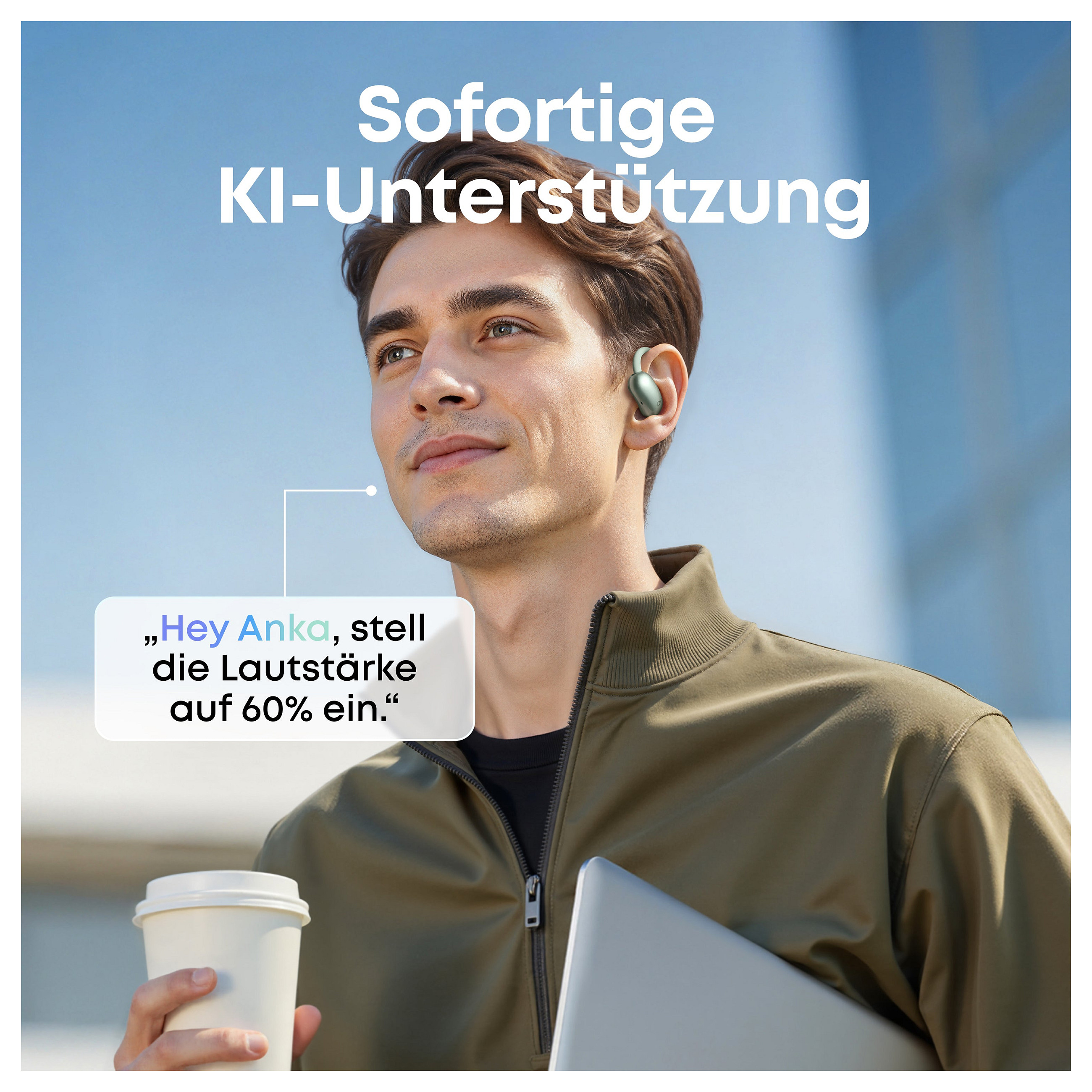 Kufje pa kabllo ANKER Soundcore AeroFit 2 AI – Gjelbër - 4
