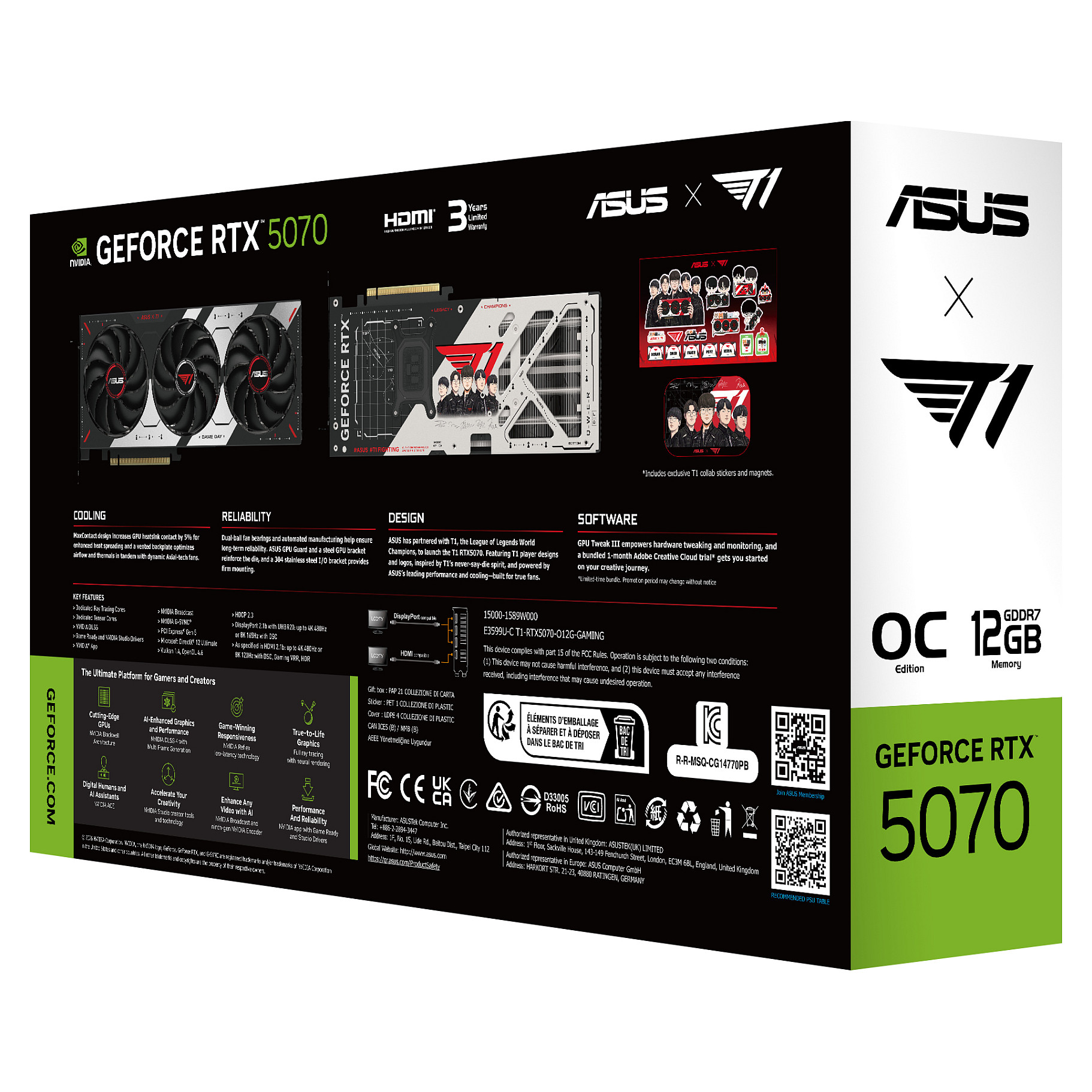 Kartelë Grafike NVIDIA GeForce RTX 5070 / 12GB GDDR7 / 192-bit / ASUS TUF Gaming OC - 13