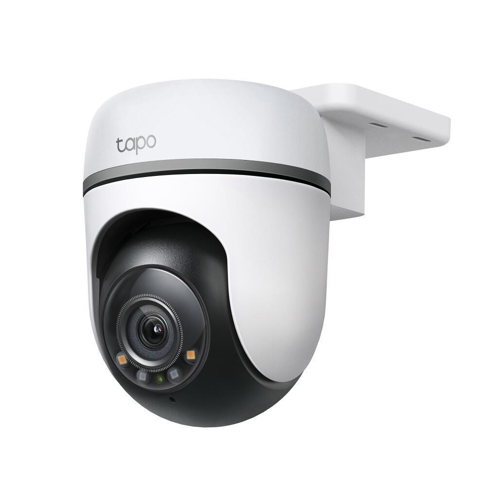 TP-Link Tapo TC41, Kamera IP për Jashtë, 2K 3MP, Pan-Tilt 360°, Wi-Fi 2.4GHz, Shikim Natën me Ngjyra, IP65 – Bardhë/Zezë - 1