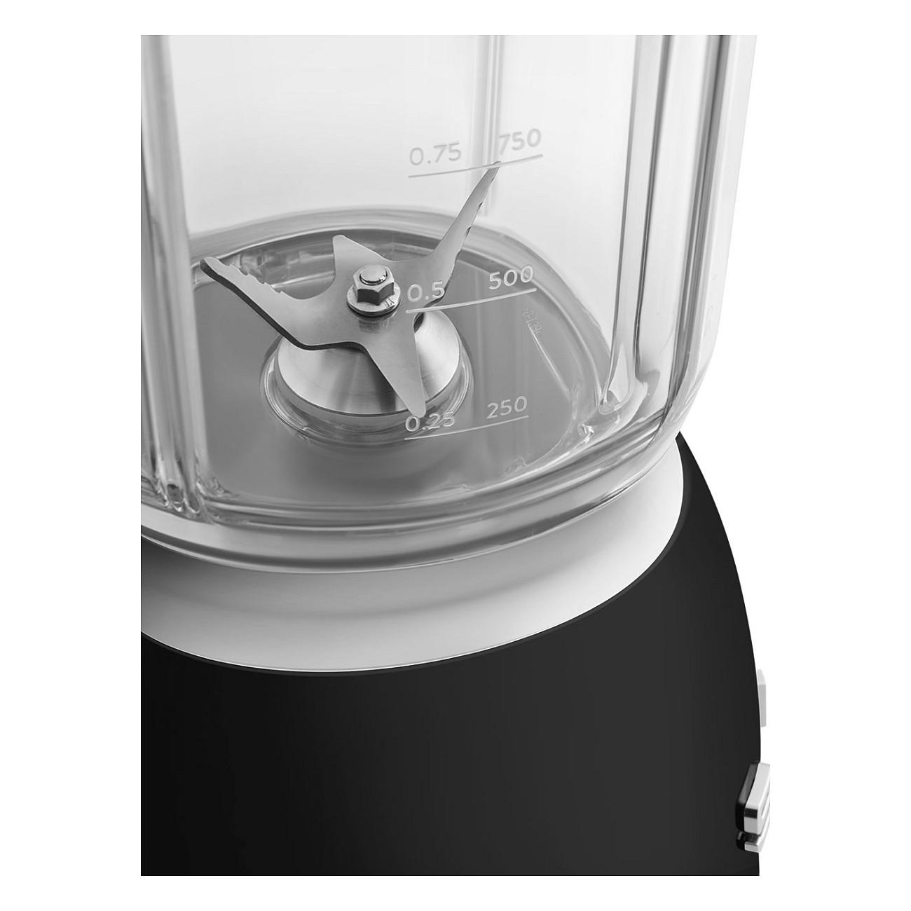 Blender Smeg BLF03BLEU, 800W, 1.5L, 4 Shpejtësi, 4 Programe, Enë Tritan Renew - Zezë - 5