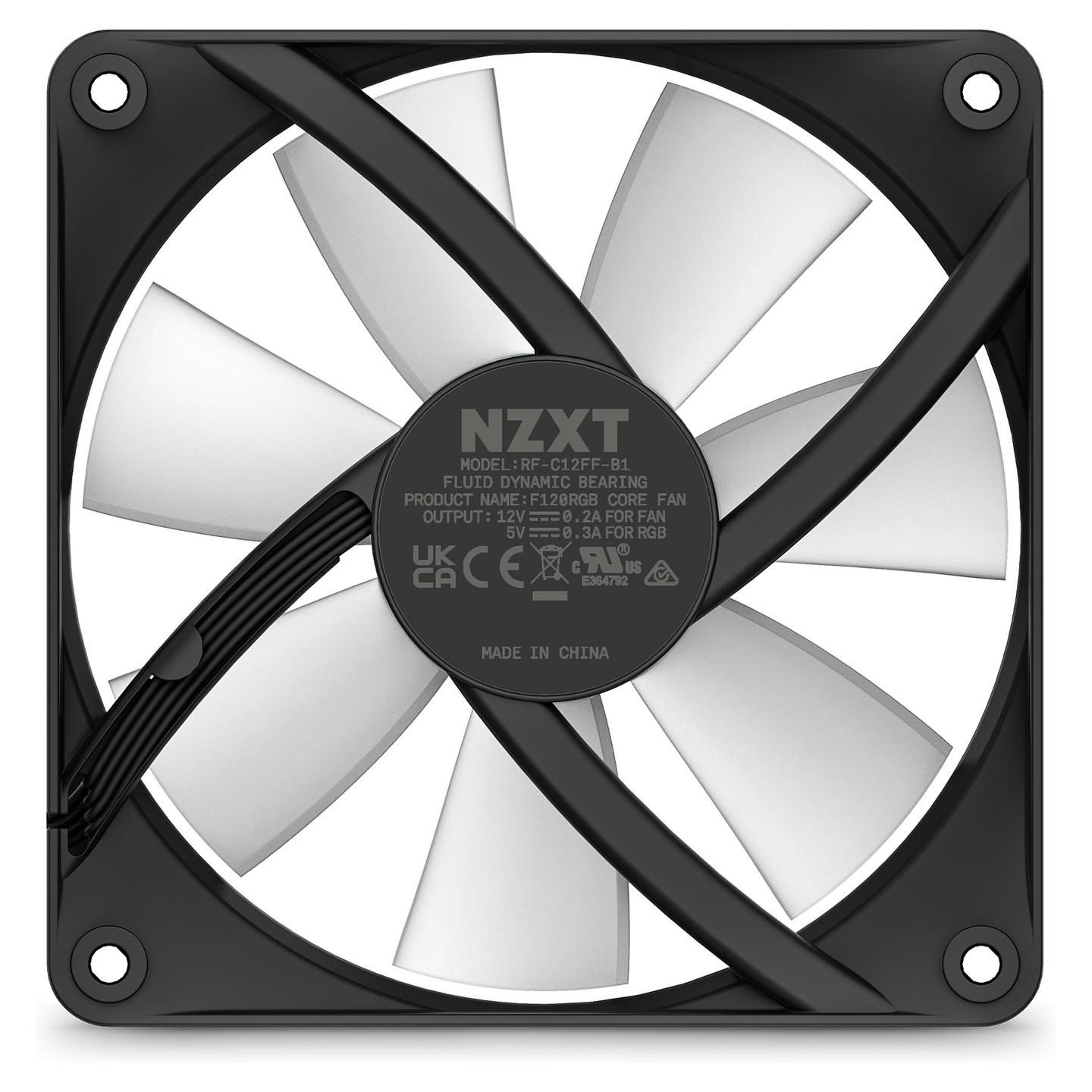 Ftohës për Kasë NZXT F120 RGB Core, 120mm, PWM, Single - Zezë - 6