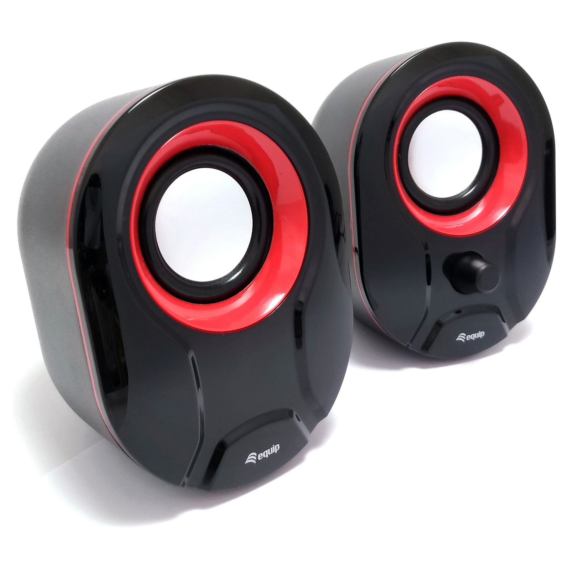 Altoparlantë Equip Compact USB-Powered Stereo Speakers For Laptop/PC - Zezë / Kuqe - 2