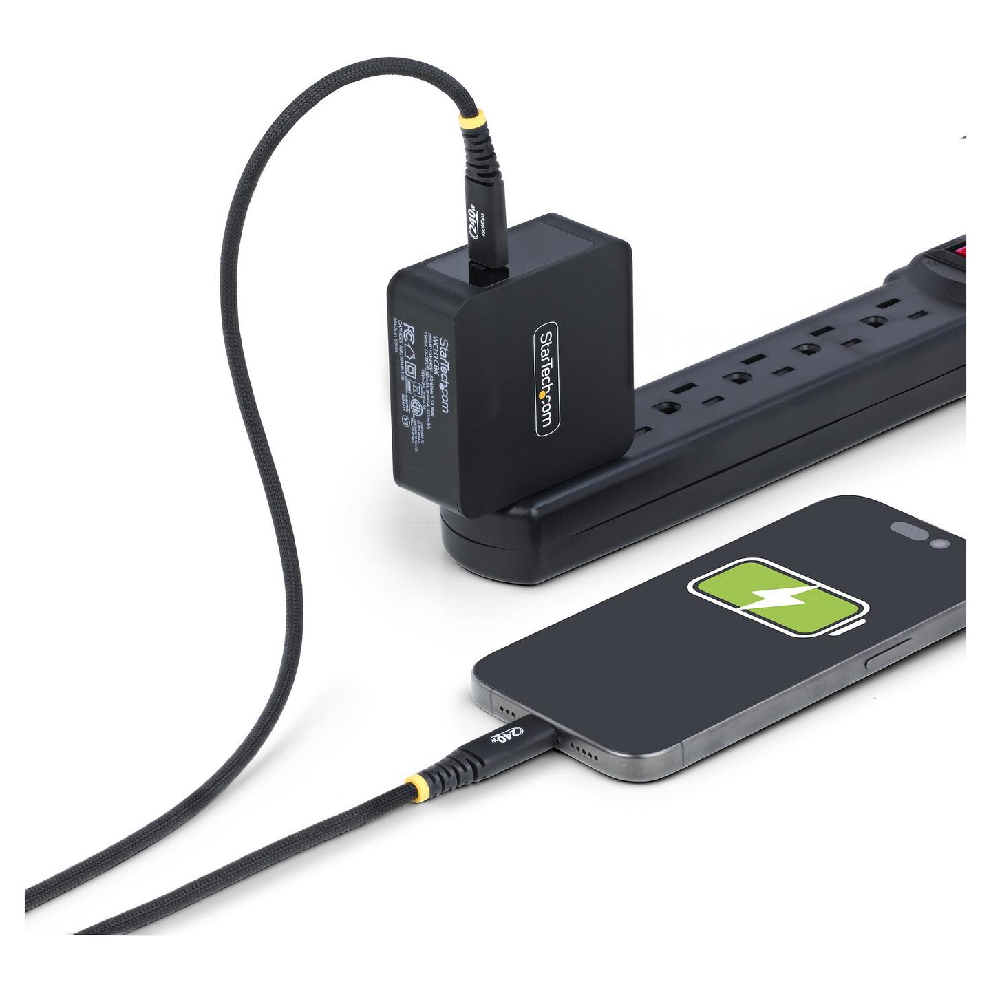 Kabllo StarTech.com S2CEPR2M-USB-CABLE, USB-C në USB-C, USB 2.0, 240 W, 2 m - Zezë - 7