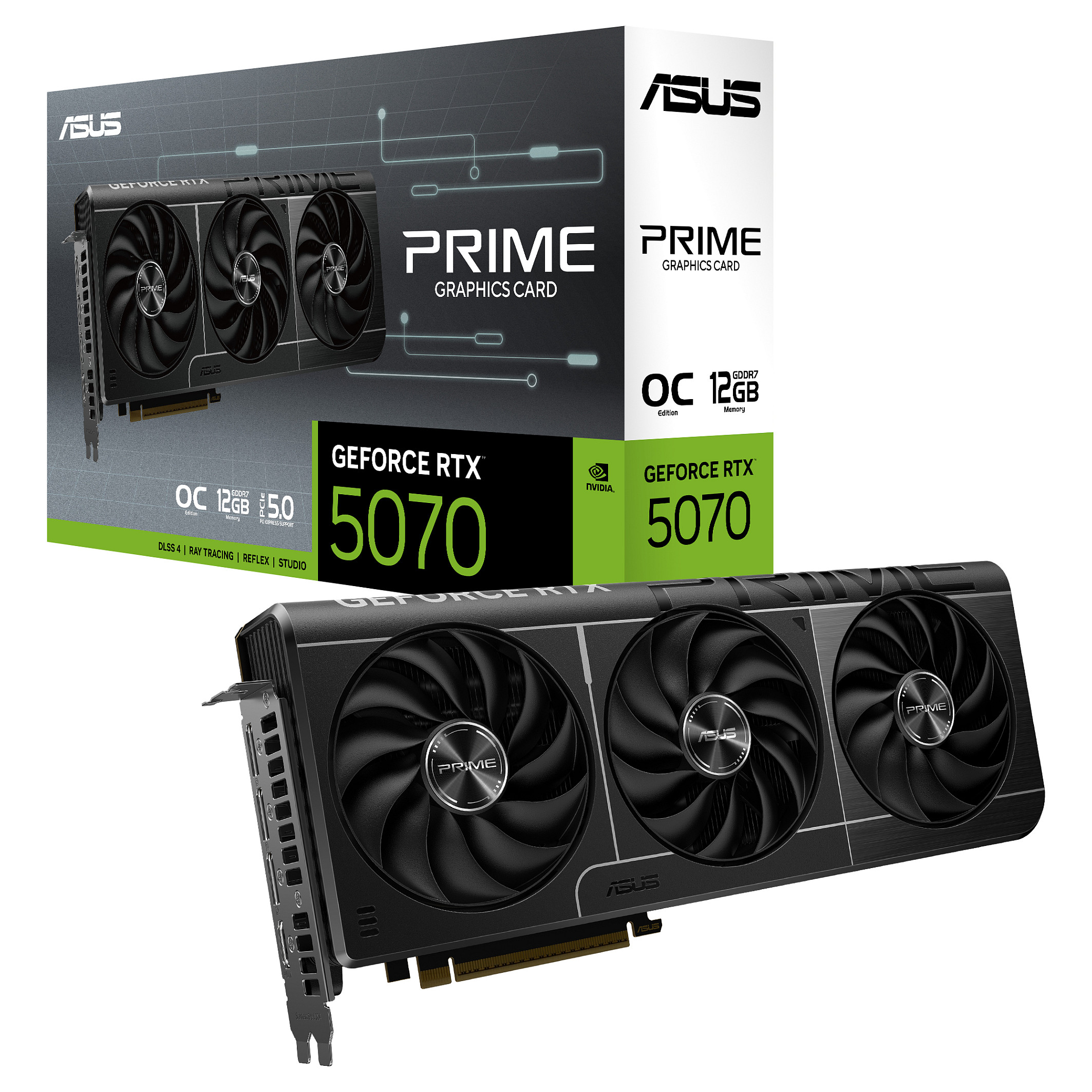Kartelë Grafike NVIDIA GeForce RTX 5070 / 12GB GDDR7 / 192-bit / ASUS PRIME OC / 3 Fans - 11