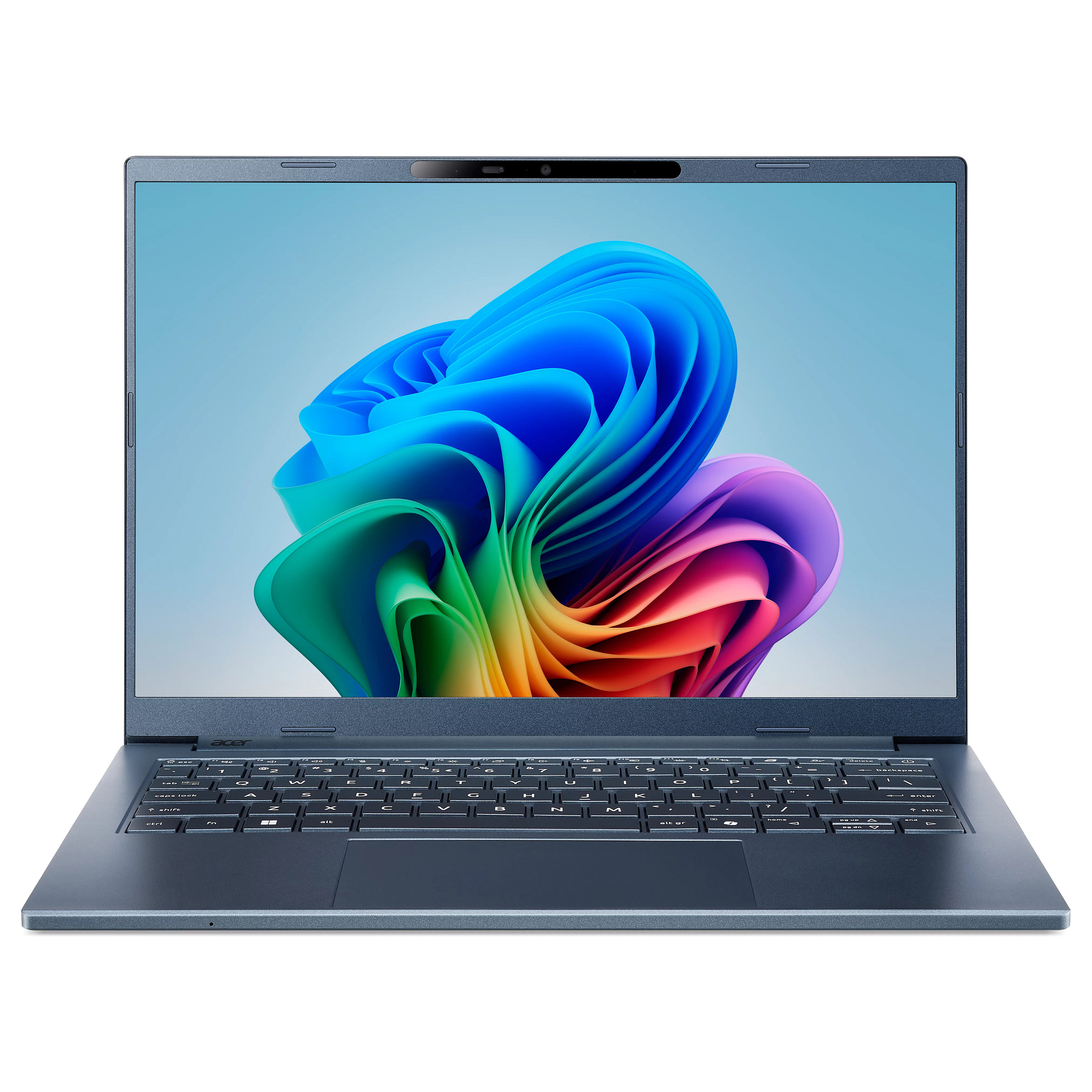 Laptop Acer Aspire 14 AI A14-11M-X0Q0 / Snapdragon X X1-26100 / 32GB LPDDR5x / 1TB / 14" WUXGA IPS 120Hz / Qualcomm Adreno GPU / DE  - Blu e Errët - 1