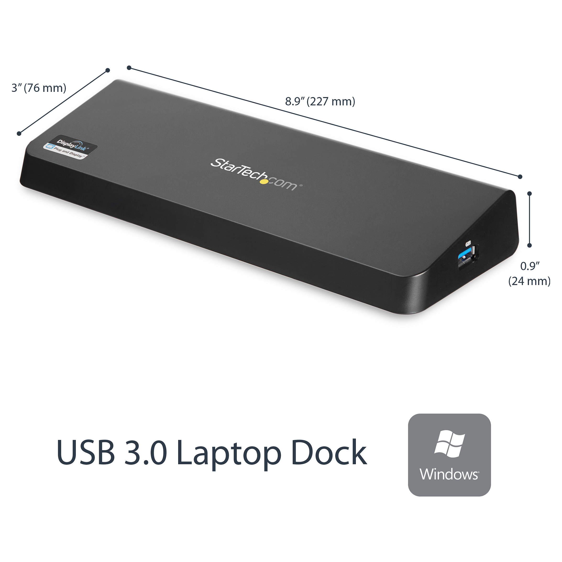 Docking Station for Laptop StarTech USB3 4K - 3