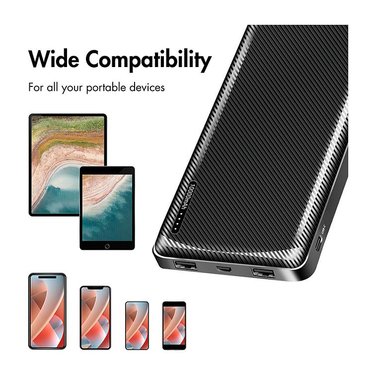 PowerBank LogiLink PA0316 / 10000mAh / 2x USB-A / USB-C / 12W / Fast Charging - Zezë - 8