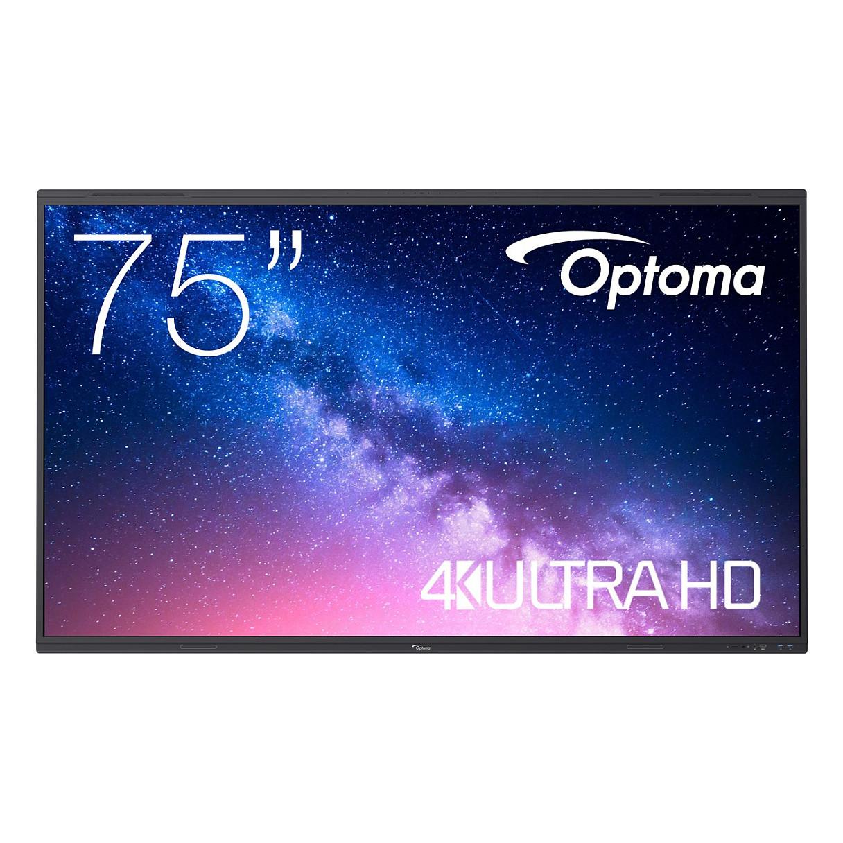 Interaktiv (Smart Board) Optoma 5753RK, 75", 4K UHD VA, Touch IR, 8GB, 64GB, 4× HDMI, DisplayPort, 2× USB-C, 4× USB-A - Hiri
