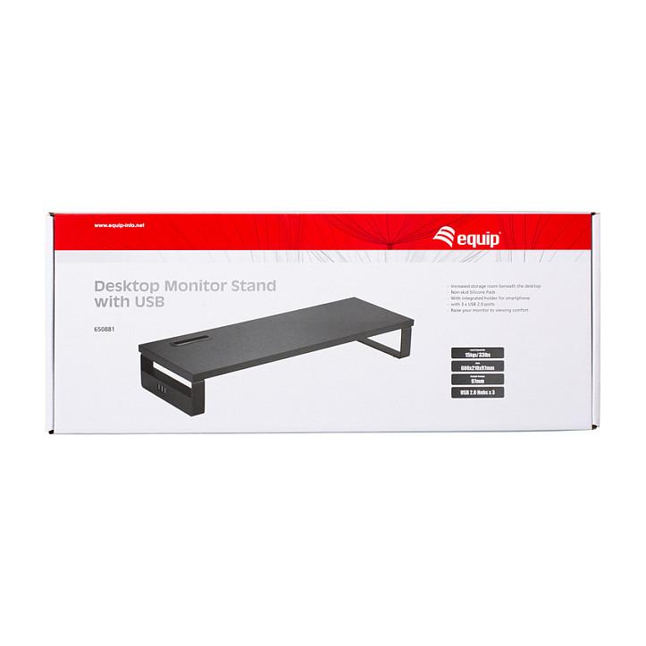 Mbajtëse për Monitor EQUIP 650881, 1 monitor, deri 15kg, 3 × USB 2.0 - Zezë - 7