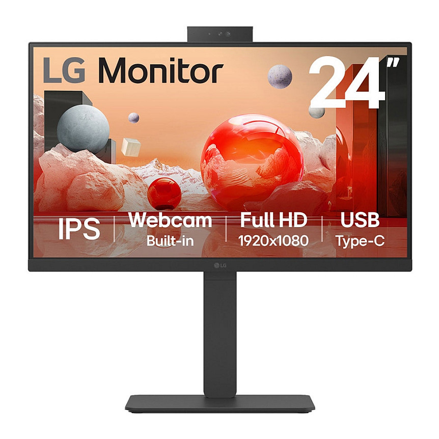 Monitor LG 24BA850-B / 24" / Full HD IPS / 100 Hz / 5 ms / HDMI+USB+DP - Zezë - 1
