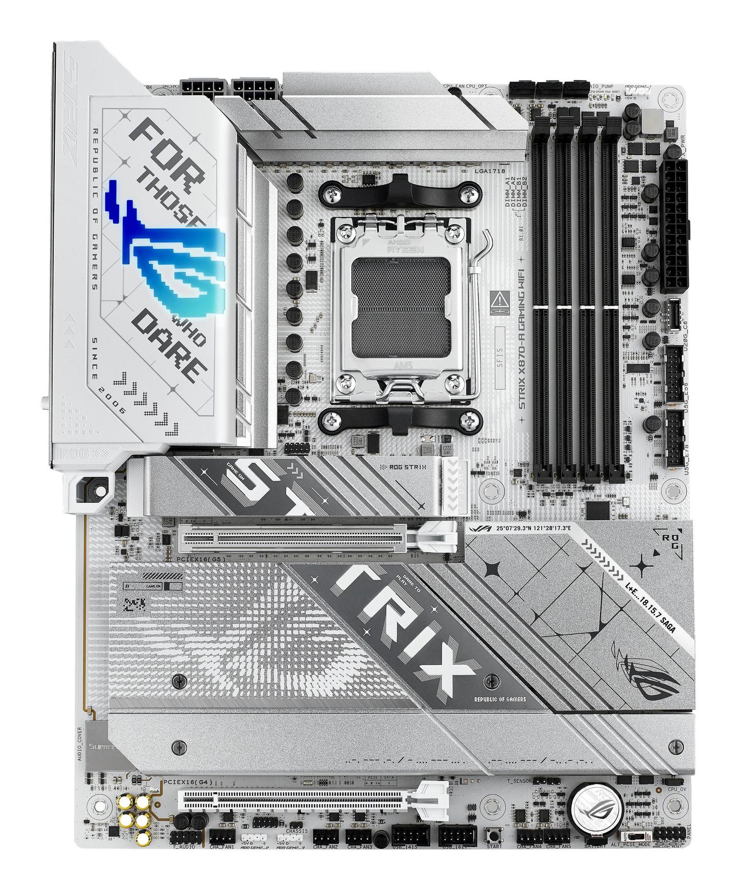 Pllakë Amë ASUS ROG STRIX X870-A Gaming WIFI / AMD X870 / AM5 / ATX / DDR5 / PCIe 5.0 / Wi-Fi 7 - 3