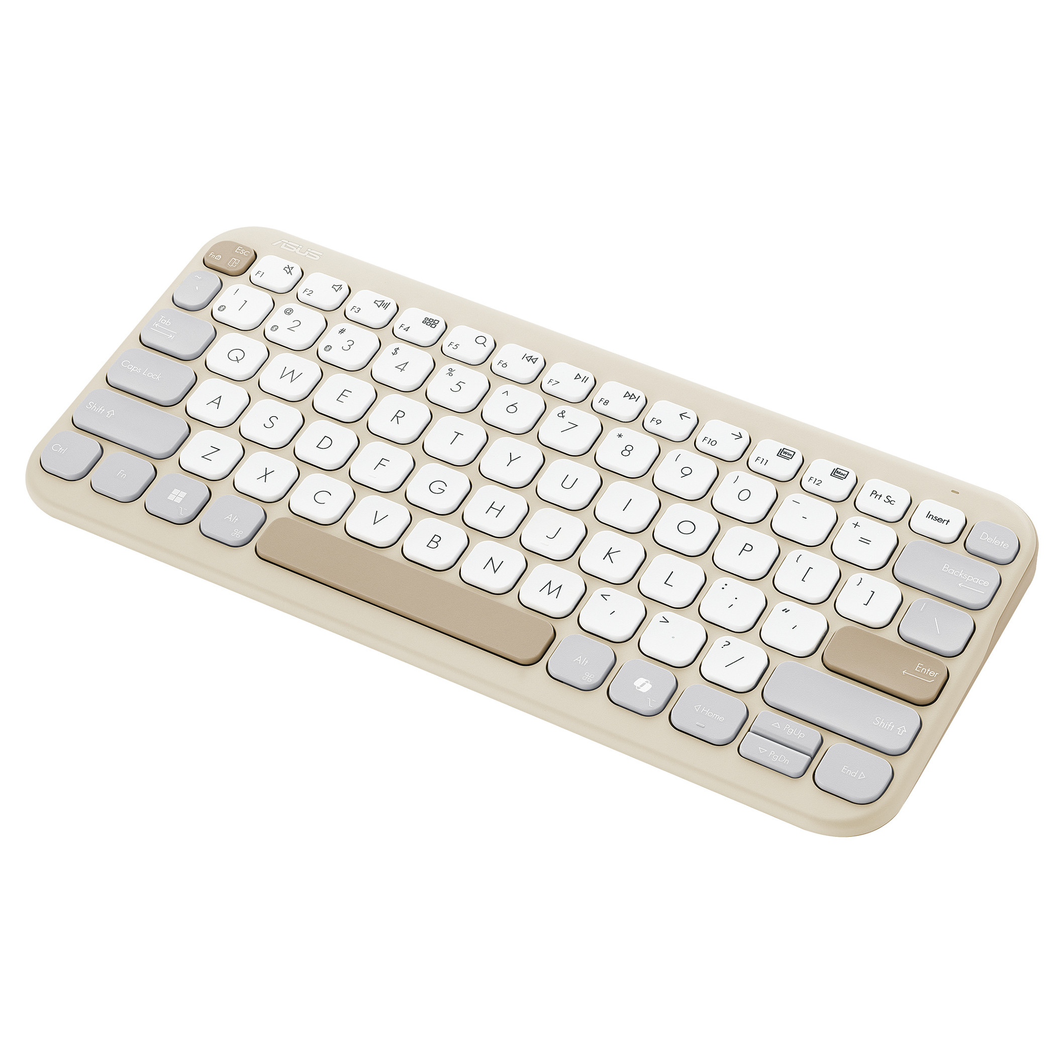 Tastierë Gaming ASUS KW100 Wireless / QWERTZ / German Language – Bezhë - 3