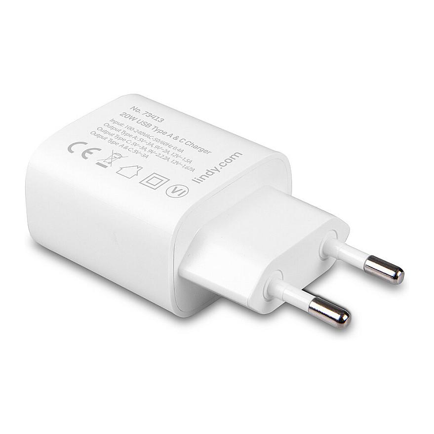 Adapter për telefon Lindy 73413 / USB-A / Fast Charging / 18W - Bardhë - 2