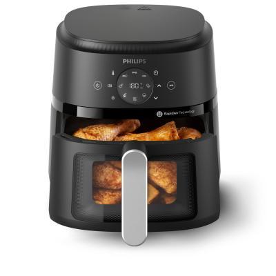 Fryer Philips 2000 Series NA221/00, 4.2L, 1500W, RapidAir, 13 Mënyra Gatimi, Ekran me Prekje - Argjend, Zezë