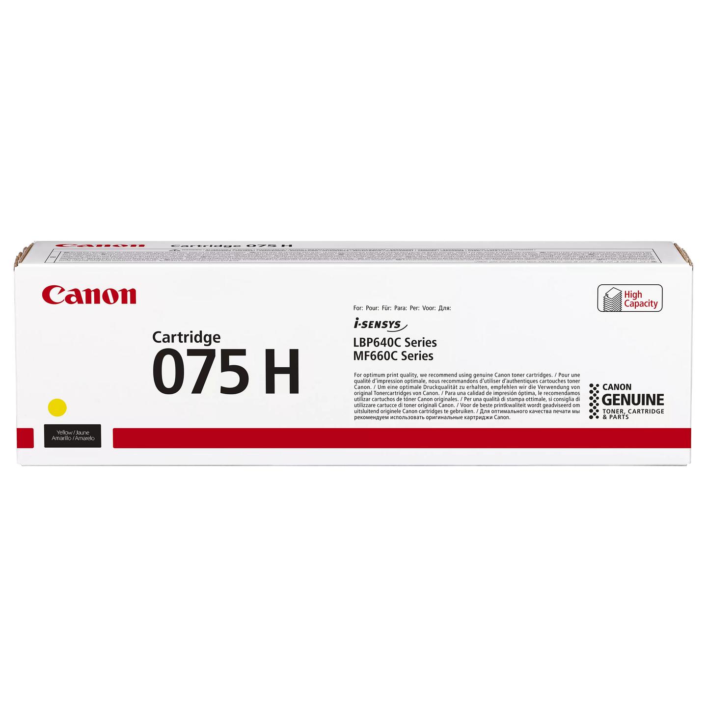 Toner Canon 075H, 2,500 faqe - Verdhë - 1