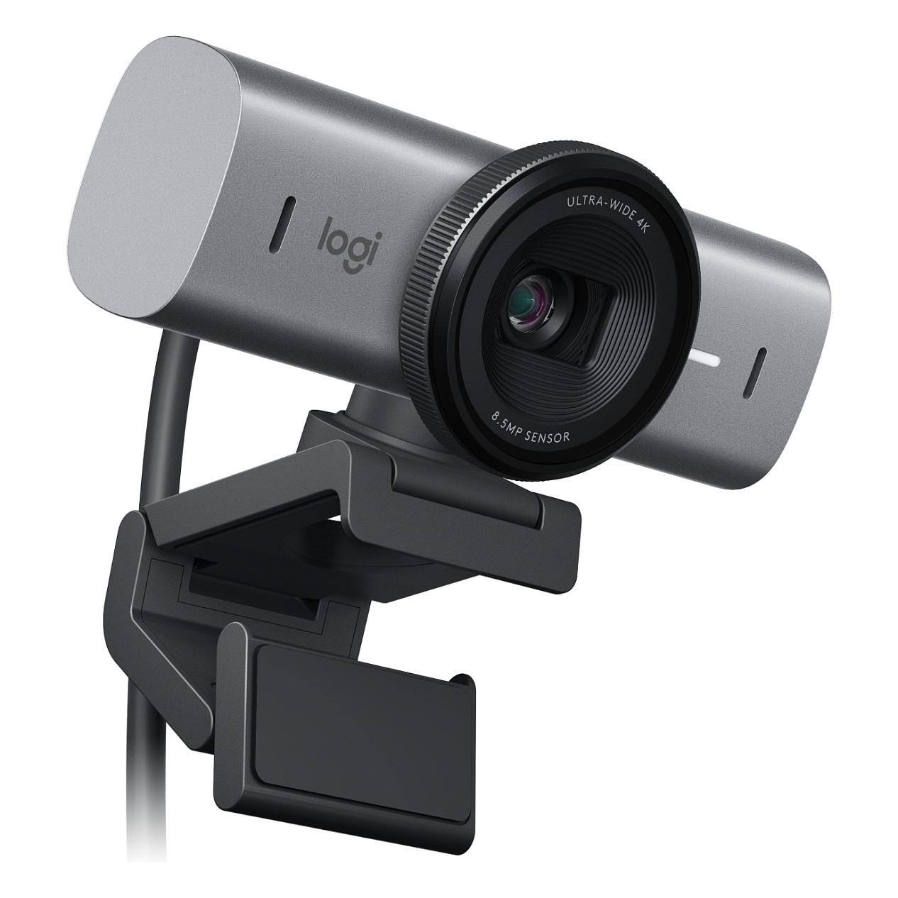 Webcam Logitech MX Brio / 4K UHD / 8.5MP / Autofokus / 90° / Zoom Digjital 4× / 2 Mikrofona / USB-C - Gri