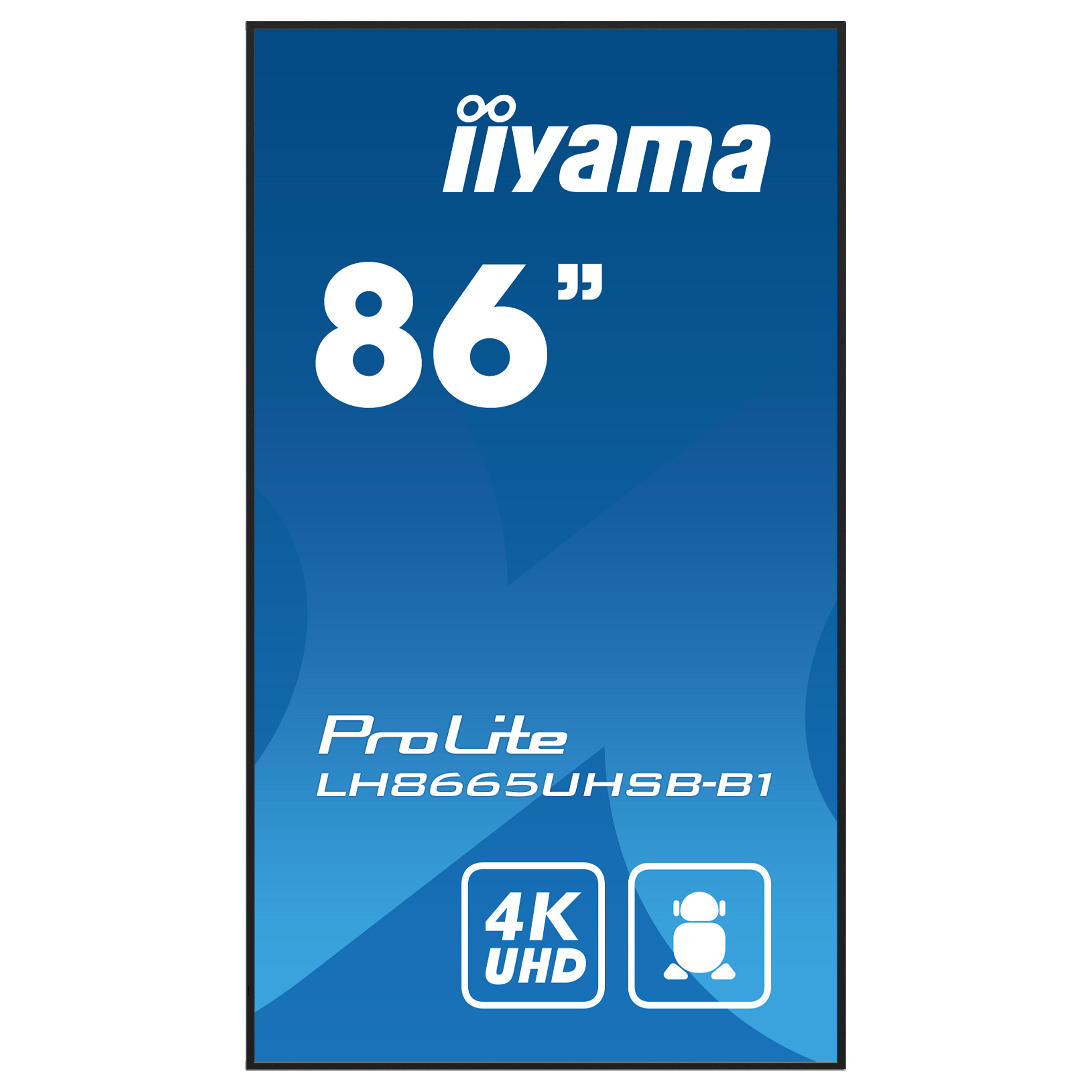 Ekran Prezantues IIYAMA ProLite LH8665UHSB-B1 / 86″ / 4K UHD IPS LED / 60 Hz / 8ms / HDMI + DP + USB - Zezë - 3