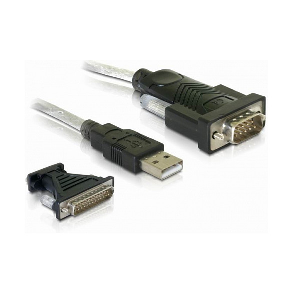 Adapter USB DELOCK 2.0 Serial 9-Pin Male + Adapter - 1