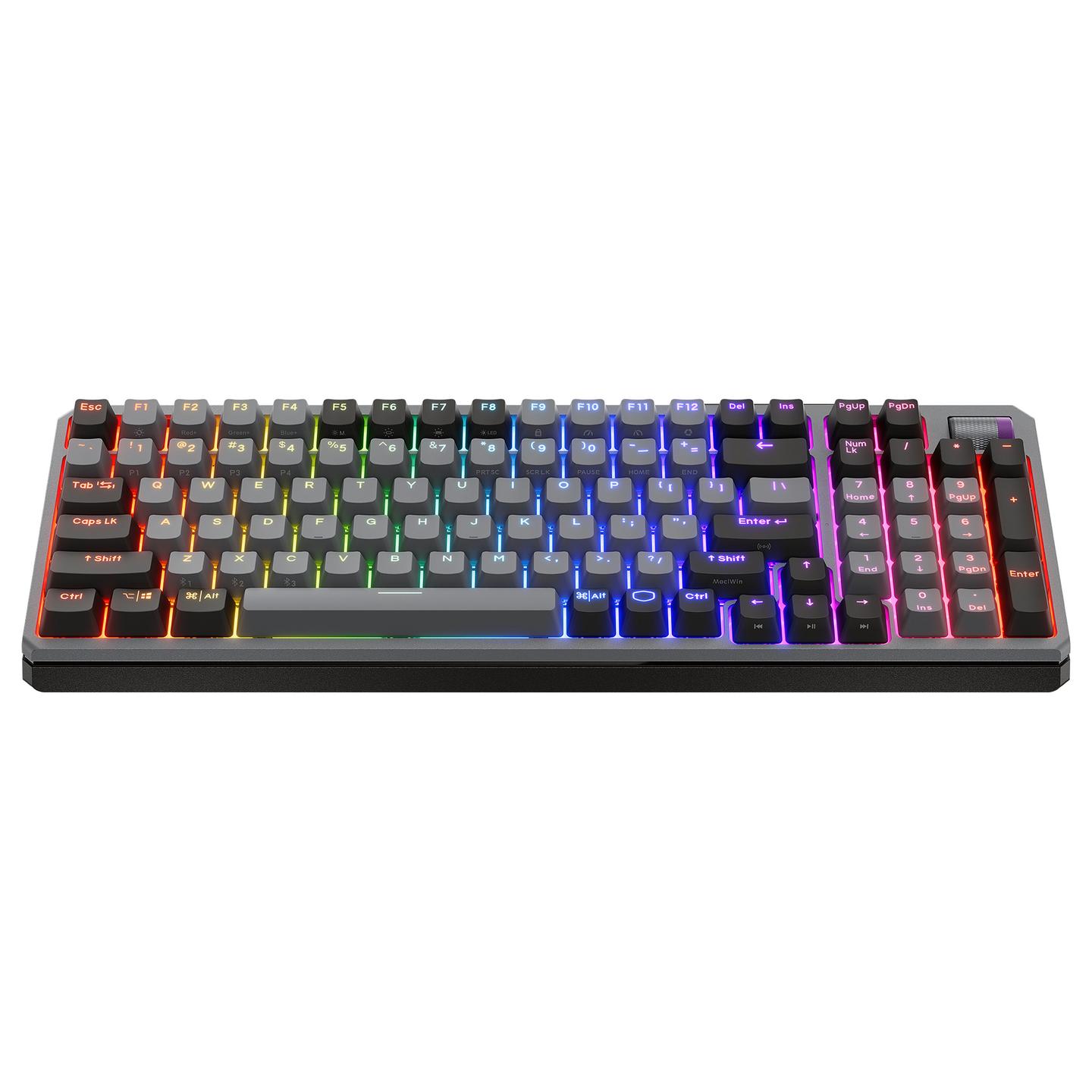 Tastierë Gaming Cooler Master MK770 / Wired / 98 Keys / Kailh Box V2 / USB + 2.4 GHz Wireless + Bluetooth 5.1 / AZERTY FR / RGB - Hiri - 3
