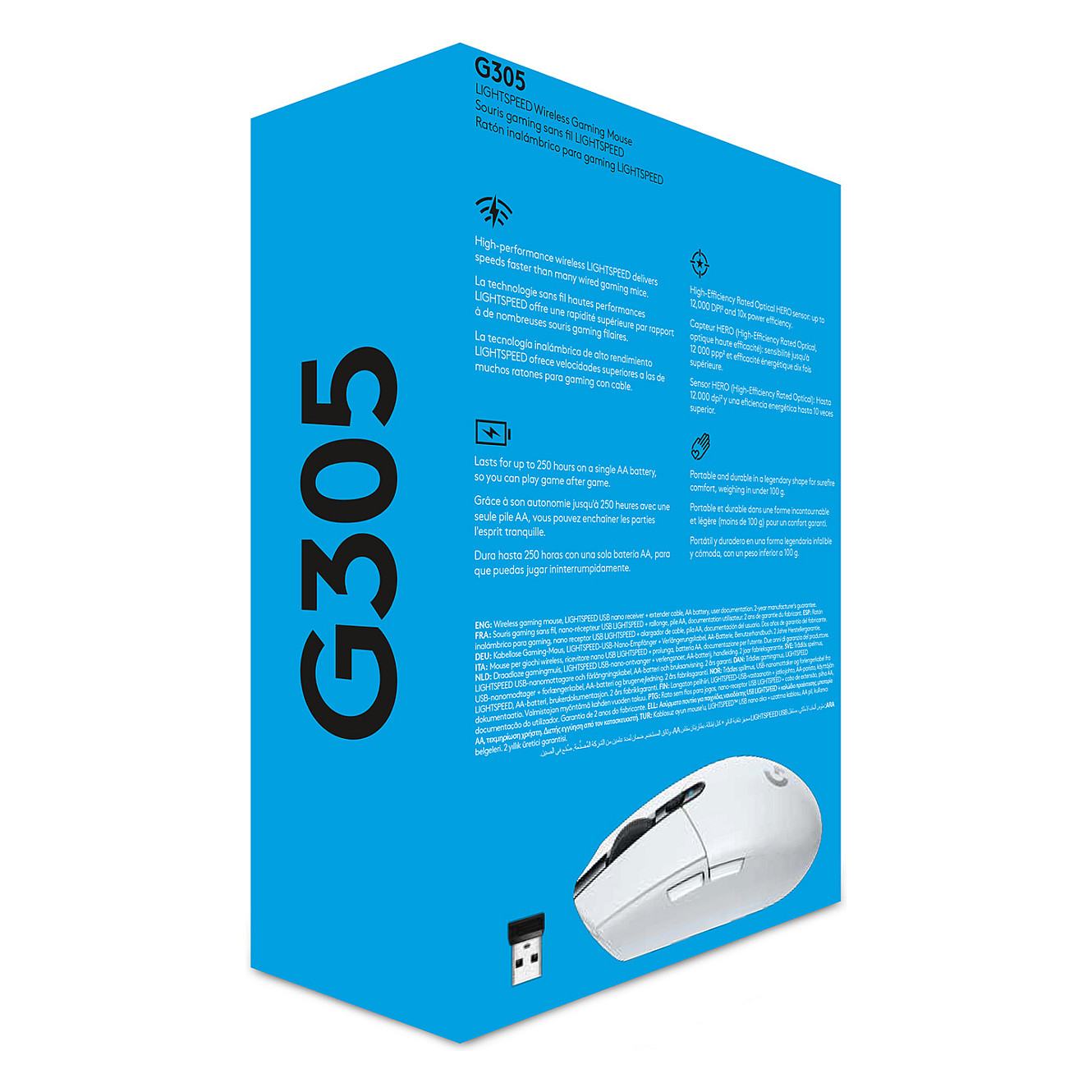 Maus Logitech G305, i bardhë - 9