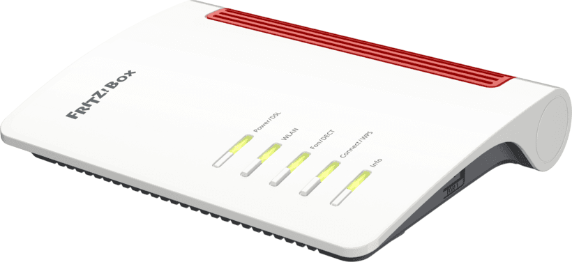 Ruter FRITZ!Box 7530 AX, Wi-Fi 6, AX2400, DSL, 4x Gigabit LAN, 1x USB - Hiri, Kuqe, Bardhë