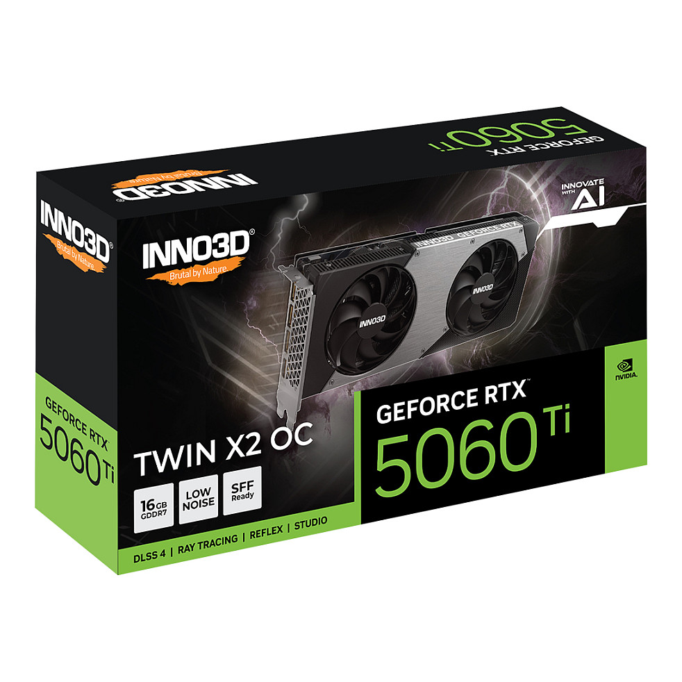 Kartelë Grafike NVIDIA GeForce RTX 5060 Ti / 16GB GDDR7 / 128-bit / INNO3D TWIN X2 OC - 2
