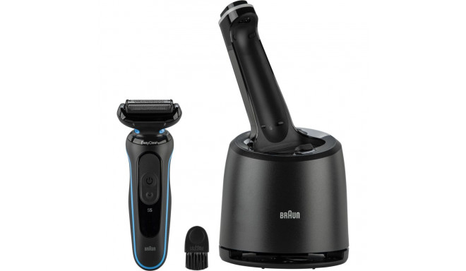 Makinë e rrojës për meshkuj Braun Series 5 52-B7000cc / 3 Tehe Fleksibël / AutoSense / Turbo / Wet & Dry / SmartCare – Zezë/Blu