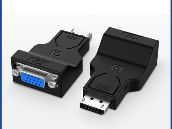 Konverter Display Port / Mashkull në VGA Femer / I zi - 3