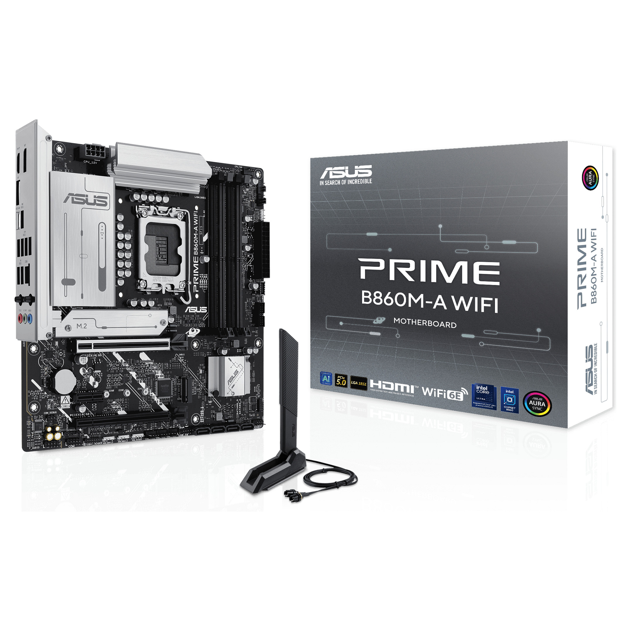 Pllakë Amë MB Intel LGA1851 ASUS PRIME B860M-A WIFI DDR5 - 1