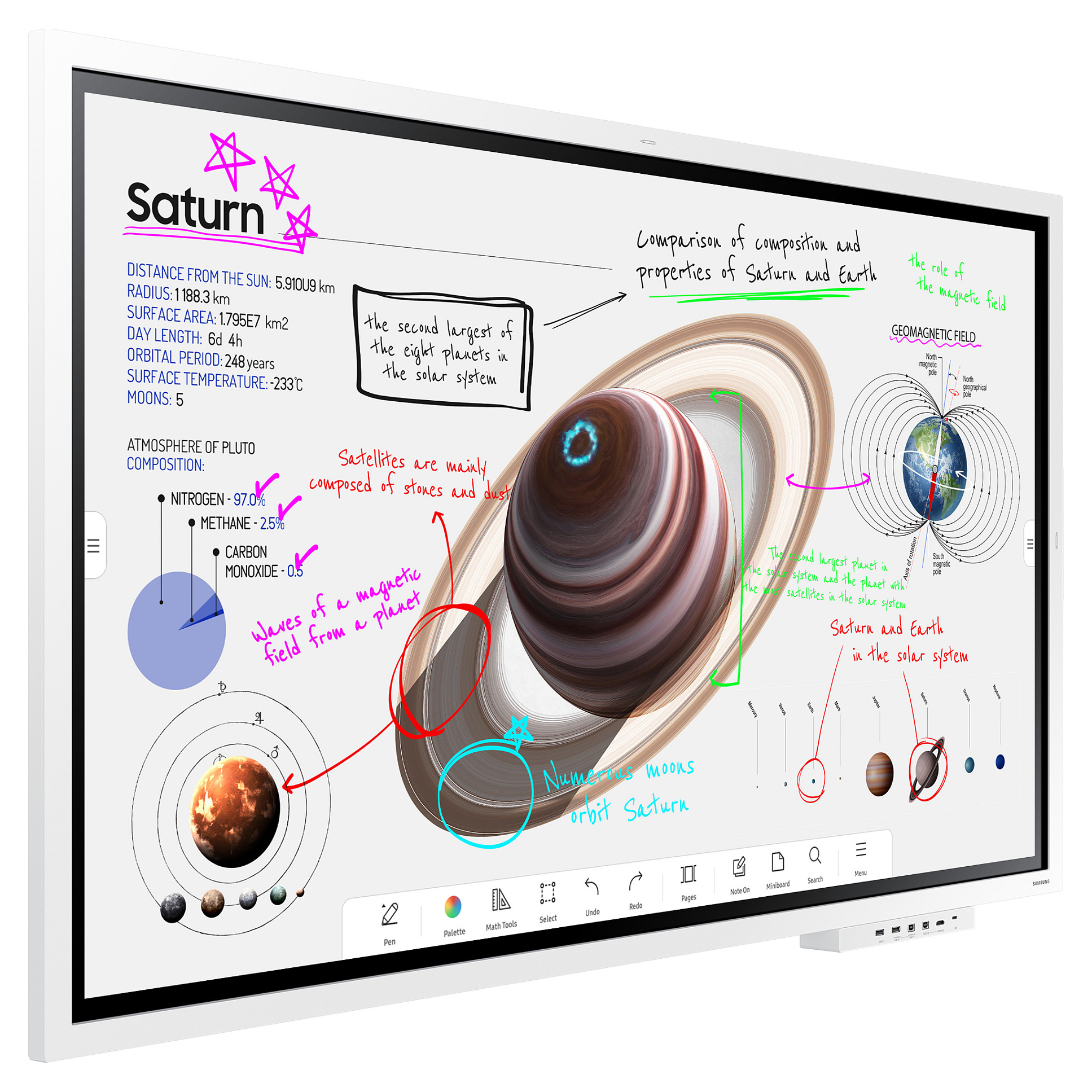 Monitor Samsung Flip Pro WM55B / 55"/ 4K Ultra HD VA / LED / 60Hz / 8ms / Touchscreen / HDCP + HDMI + DisplayPort + USB - Bardhë/Gri - 3