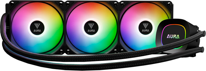 Ftohës për Procesor Gamdias Aura GL360 Lite / 360mm / 3x120mm / ARGB / AIO - Zezë
