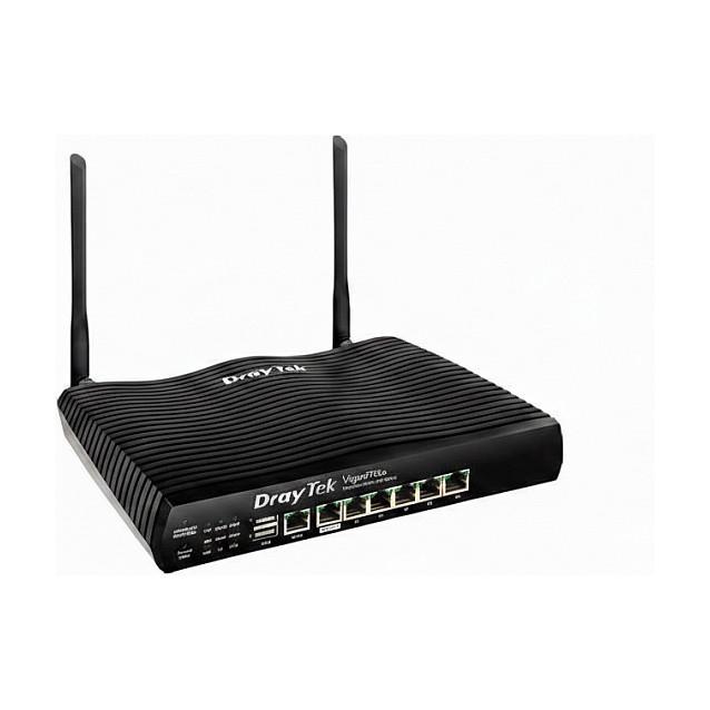 DrayTek, Vigor 2927ax, Ruter, Wi-Fi 6, AX3000, Dual-Band, deri në 2976 Mbps, 2× Gigabit WAN + 5× Gigabit LAN, 2× USB 2.0, VPN, Firewall – Zezë