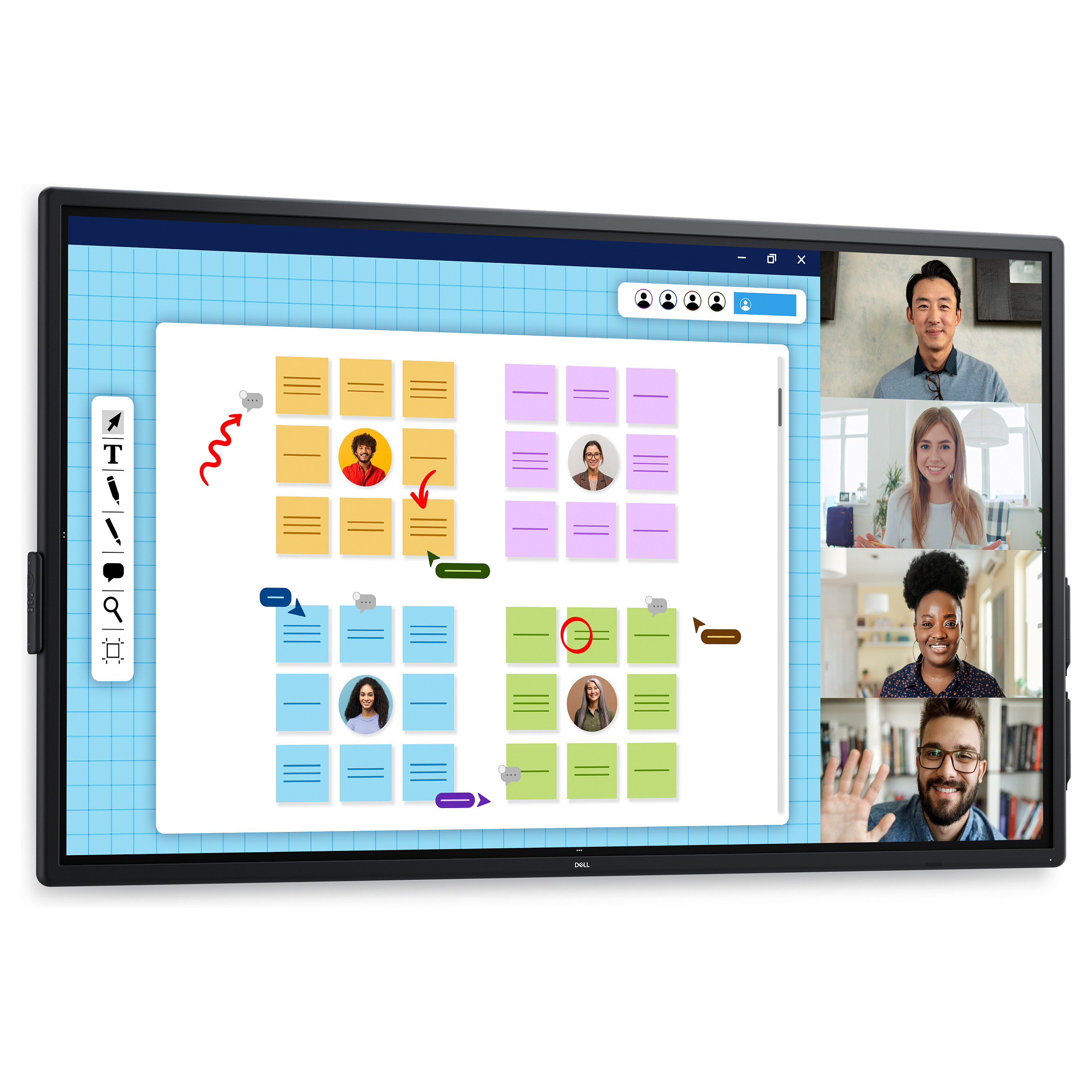 Monitor Dell Pro 75 Plus P7525QT / 75″ / UHD 4K / IPS LCD / 16:9 / 60Hz / 8ms / HDMI + DP + USB‑C / E zezë / 20‑point Touch - 2