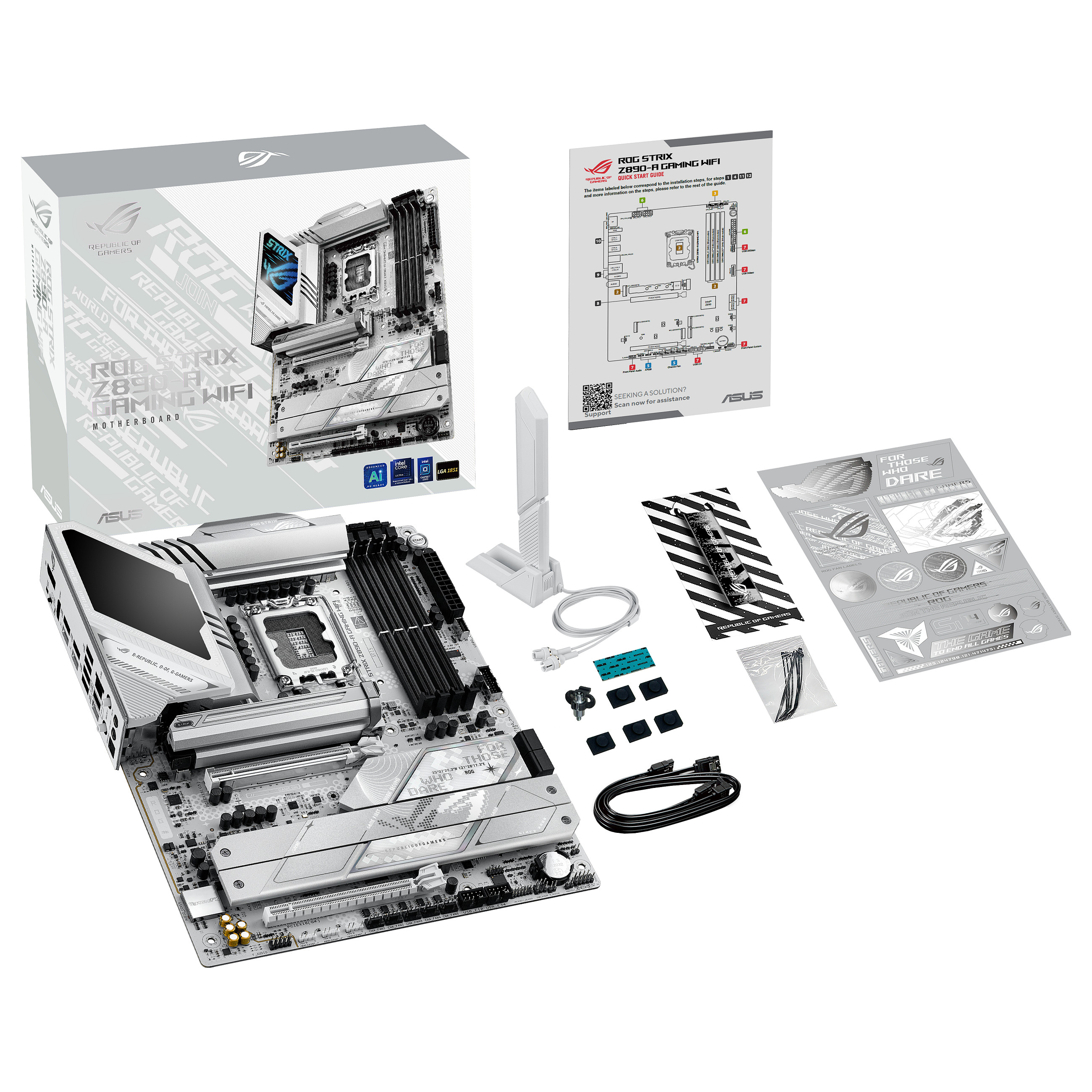 Pllakë Amë MB Intel ASUS ROG STRIX Z890-A GAMING WIFI / LGA 1851 / DDR5 / HDMI+DP - 13