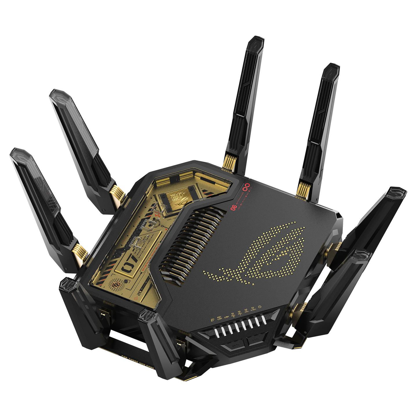 Ruter Gaming ASUS ROG Rapture GT-BE98, Wi-Fi 7 BE25000, Quad-Band, deri në 25000Mbps, 10GbE + 2.5GbE – Zezë - 5