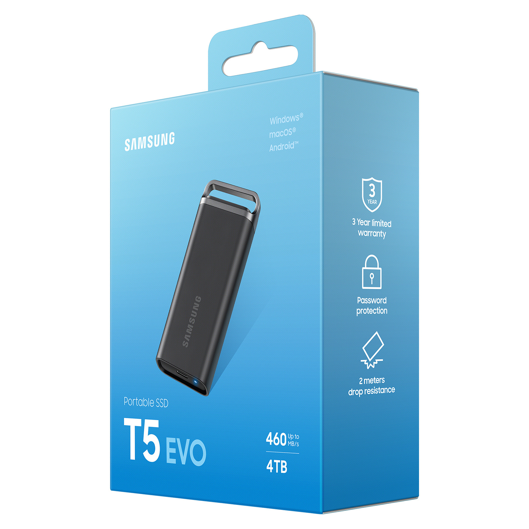 SSD e Jashtme Samsung T5 EVO / 4TB / USB Type-C - Zezë - 12