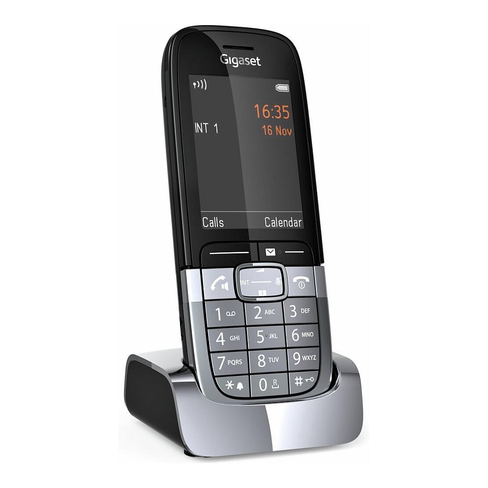 Telefon VoIP Gigaset SL850H PRO / S30852-H3175-R102 / DECT / Ekran TFT 2.4" / Bluetooth 5.1 / USB-C / 500 Kontakte / Hands-Free / Deri 12 orë Bisedë – Gri e errët