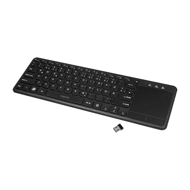 Tastierë pa kabllo LogiLink ID0188 / QWERTZ / Mini / RF Wireless - Zezë