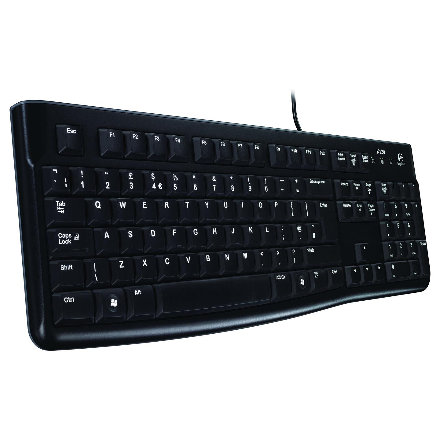 Tastierë me kabllo Logitech K120 / USB / Full-Size / QWERTZ / Swiss - Zezë